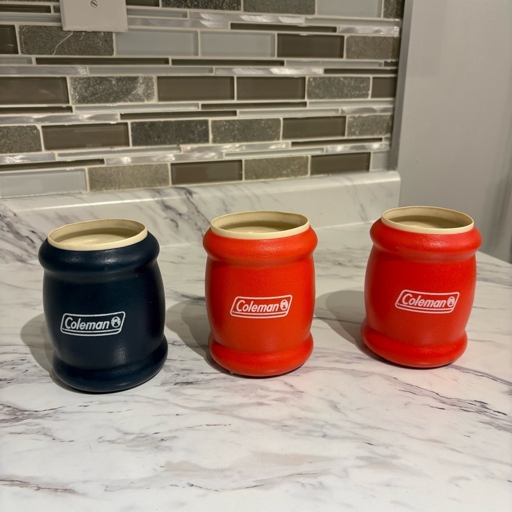 Vintage Coleman Koozies Tuffoam material set of 3